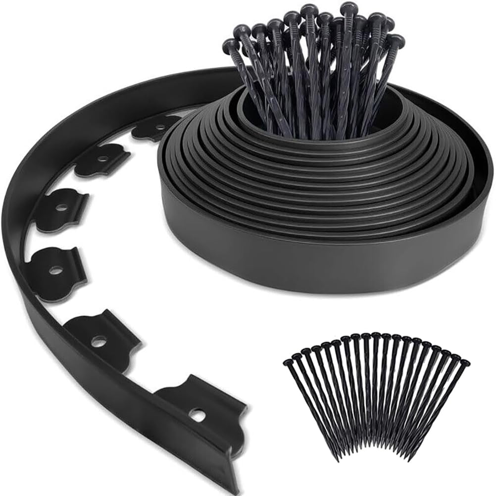 HOT SEAL 40 FT 2 Inch Tall Garden Landscape Edging Kit, Bonus 40Pcs