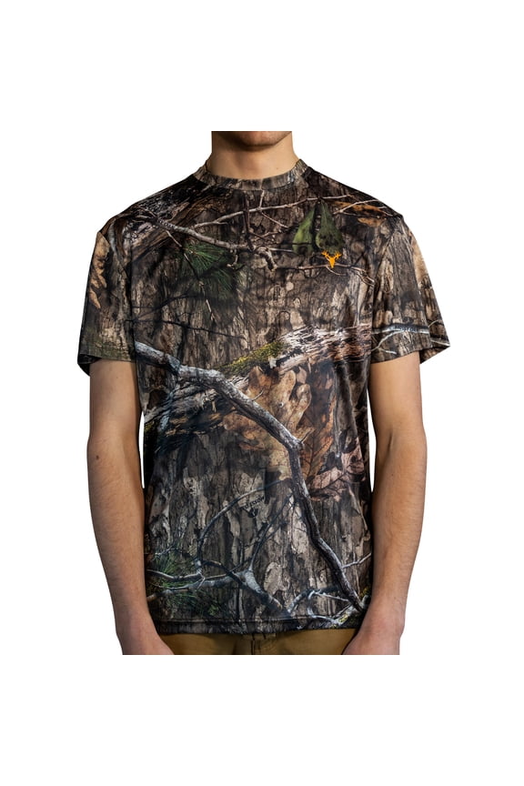 Men's Camo Hunting Lightweight Performance Short Sleeve Shirt - Mossy Oak Country DNA, X-Large