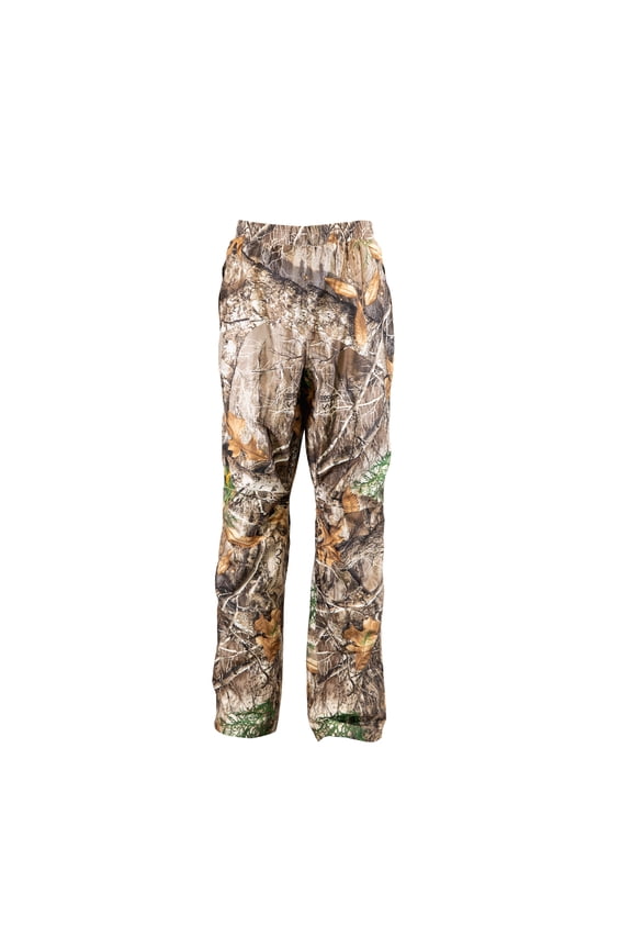 Men’s Camo Rain Pant – Realtree Edge Waterproof Hunting Outdoor Apparel, Large