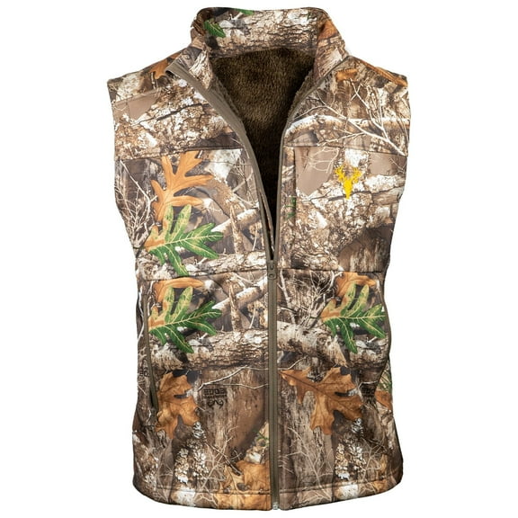 HOT SHOT Men’s Camo Softshell Vest – Realtree Edge Lightweight Hunting Outdoor Apparel, Medium