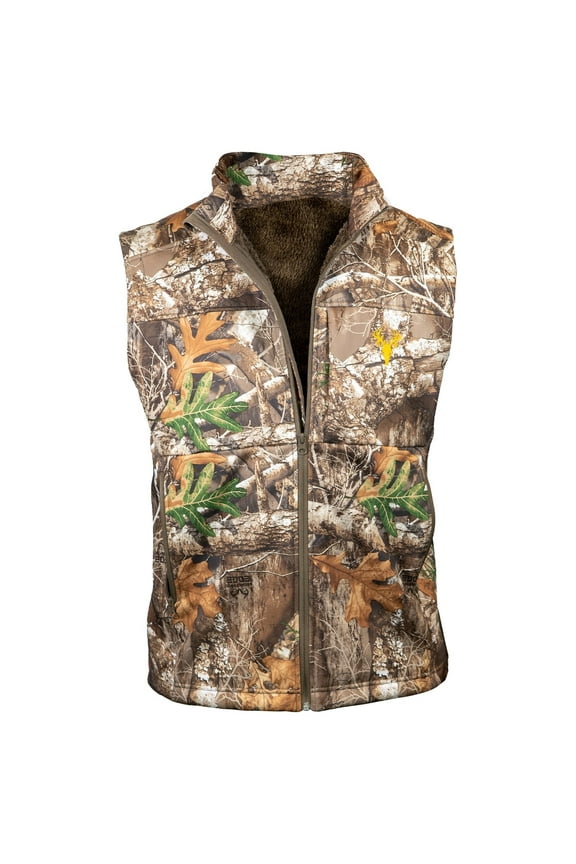 Men’s Camo Softshell Vest – Realtree Edge Lightweight Hunting Outdoor Apparel, X-Large