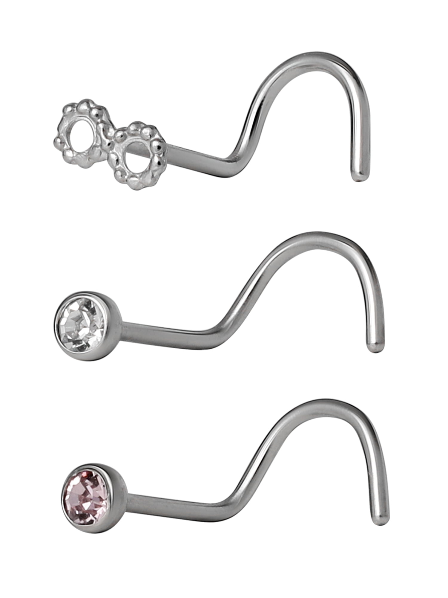 Body Jewelry Women's Body Jewelry Stainless Steel 22g Infinity Nostril Screw