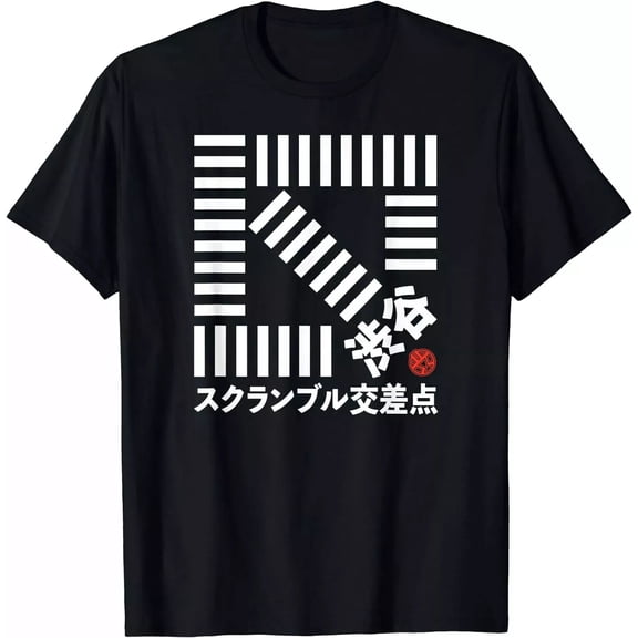HOT! Shibuya Tokyo Scramble Crossing Shibuya Crossing Japan Kanji T-Shirt S-5XL