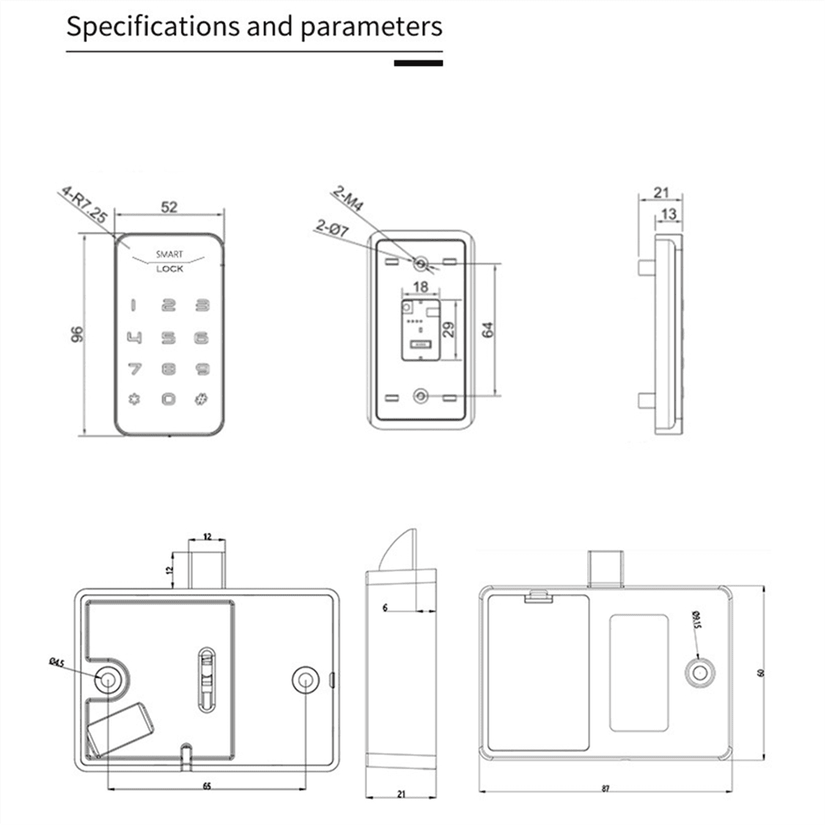 HOT! Smart Cabinet Lock Password Drawer Black Combination Security ...