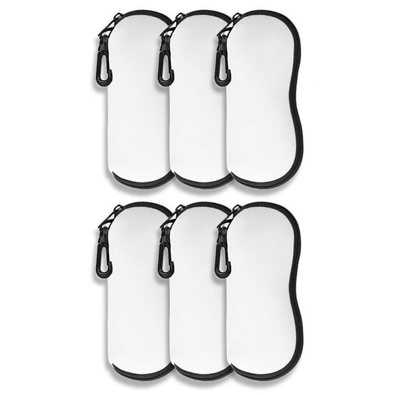 Sublimation Sunglasses Case Blanks Set,Neoprene Sunglasses Case Soft for Sublimation Blanks Sunglasses Case 6PCS