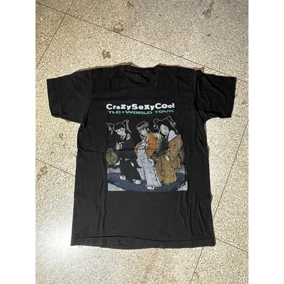 HOT! TLC Band Black Cotton T-Shirt Full size S-5XL Unisex HS172