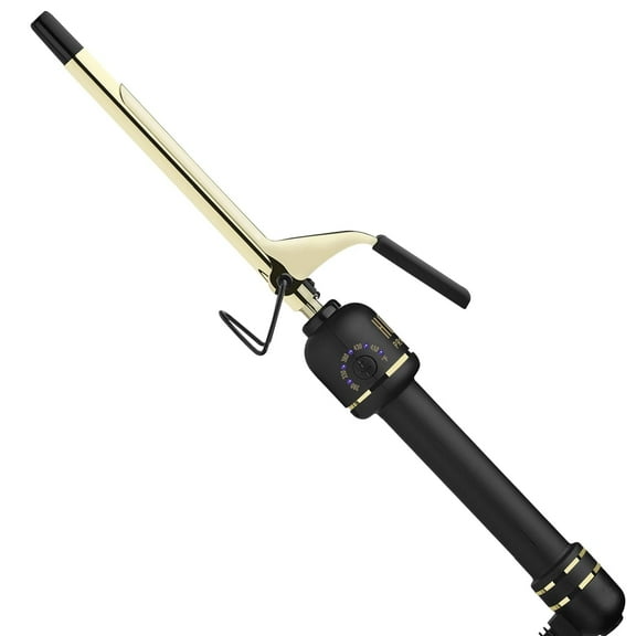 HOT TOOLS 24K Gold Extended Barrel Spring Curling Iron 1/2" with Clamp for Super Tight Curls