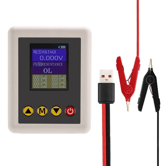 HOT TS4520 AC 4-Wire Voltage Resistance Tester 1.77inch TFT Display Battery with Type A USB to Kelvin Clip