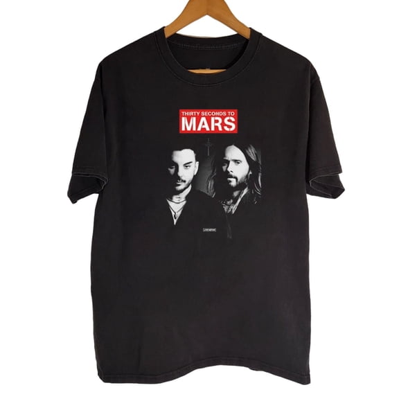 HOT! Thirty Seconds to Mars Tour 2025 Black Cotton All size S-5XL T-shirt MI76