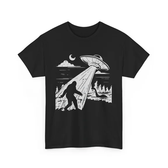 HOT UFO Bigfoot Sasquatch Lochness Monster Funny Believe Gift T-Shirt