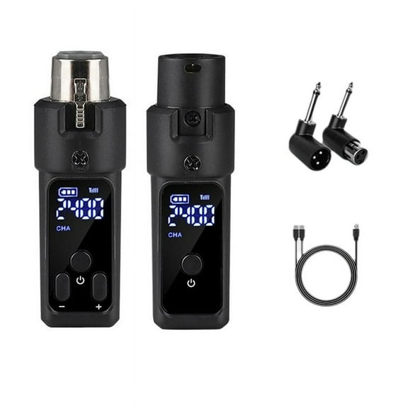 HOT UHF Wireless Microphone Converter XLR Rechargeable Transmitter & Receiver for 0V Dynamic Microphones