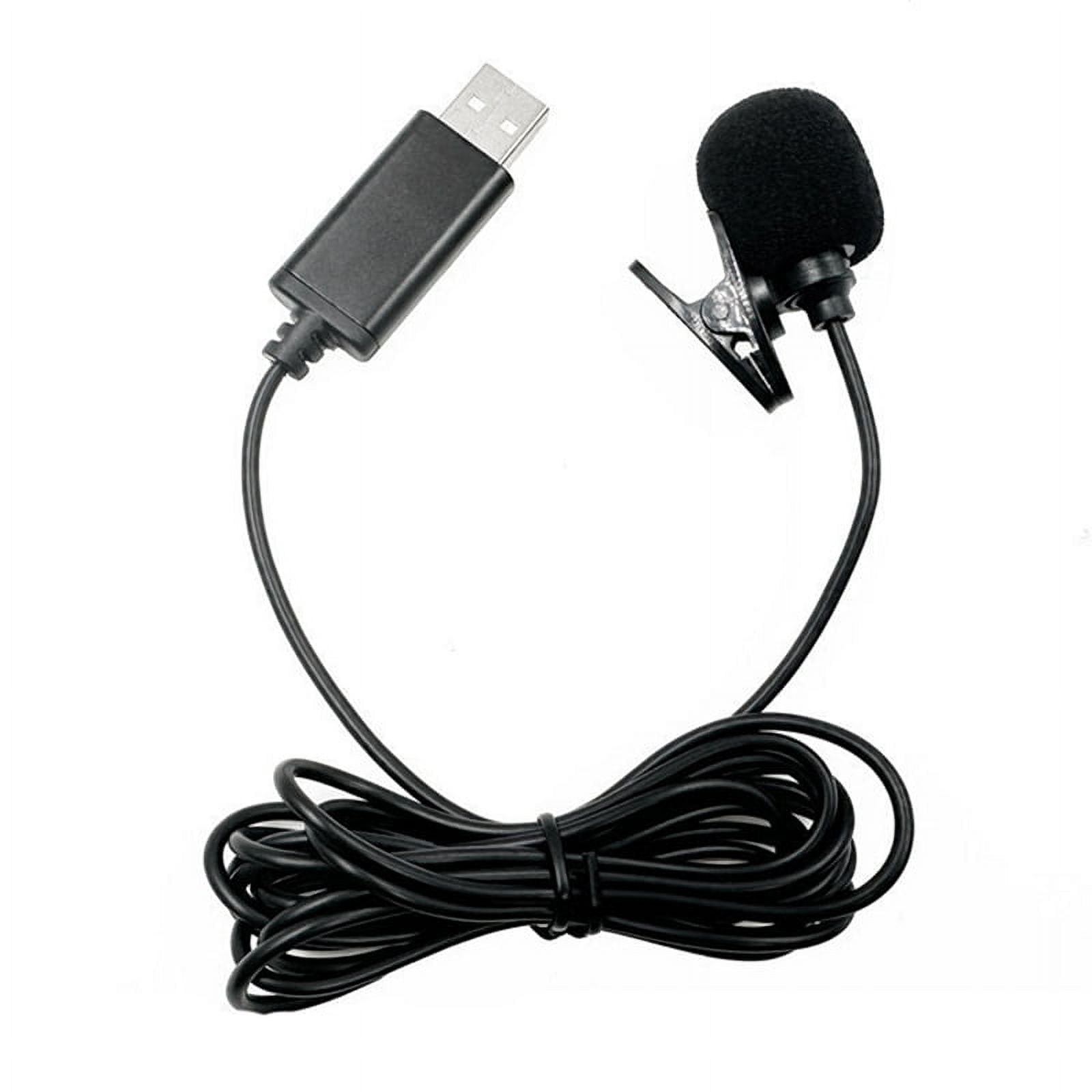 Microfono Lavalier USB - 2m - Plug & Play - Per PC, Mac, Podcast E Registrazione - Con Clip E Manicotto Antivento - Foto 3