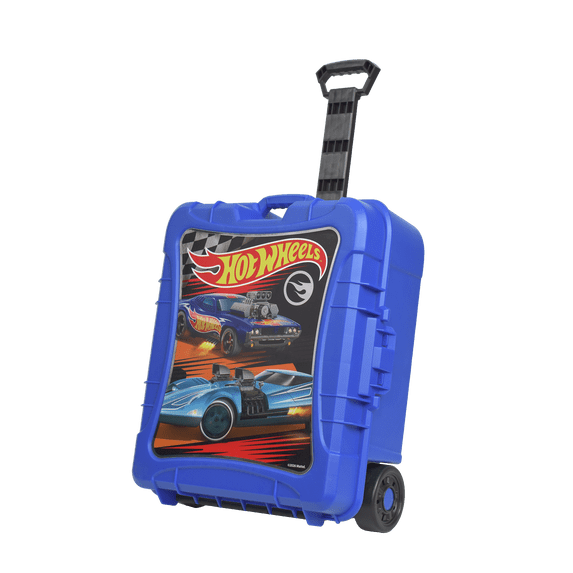 Hot Wheels 110 Vehicle Playsets Plastic Carrying Case in Blue, for Child Ages 3+