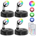 thumbnail image 1 of HOT Wireless RGBW Spot Lights Indoor Decor,4 Pack Floor Uplighting Indoor,13 Color Changing Tree Lights,with Remote, 1 of 4