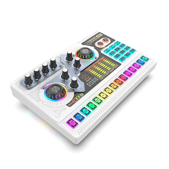 X5 Sound Card Live Music Mixer Vlog Recording Voice Changer Stereo Audio for PC Streaming