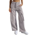 thumbnail image 1 of HOTAPEI Baggy Cargo Pants for Women Casual Wide Leg Pants Loose High Waisted Pants Straight Leg Pants Trousers with 4 Pockets, 1 of 5