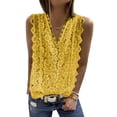 thumbnail image 1 of HOTAPEI Lace Tank Tops for Women V Neck Sleeveless Shirts Summer Tops Casual Tank Top Blouse, 1 of 7