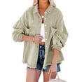 thumbnail image 1 of HOTAPEI Ripped Jean Jacket for Women Fashion Metal Button Down Frayed Distressed Boyfriend Denim Jackets With Pockets, 1 of 7