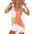 thumbnail image 1 of HOTAPEI Tank Tops for Women Summer V Neck Knit Tank Top Casual Color Block Sleeveless Tops, 1 of 1
