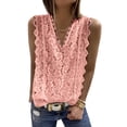thumbnail image 1 of HOTAPEI Womens Tank Top Casual Sleeveless Tops Lace Tunic Tank Tops V Neck Summer Shirts Blouse, 1 of 7