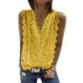 thumbnail image 1 of HOTAPEI Womens Tank Top Casual Sleeveless Tops Lace Tunic Tank Tops V Neck Summer Shirts Blouse, 1 of 7
