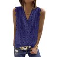 thumbnail image 1 of HOTAPEI Womens Tank Top Casual Sleeveless Tops Lace Tunic Tank Tops V Neck Summer Shirts Blouse, 1 of 7