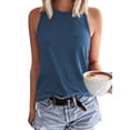 thumbnail image 1 of HOTAPEI Womens Tank Top Casual Sleeveless Tops Solid Color Tank Tops Round Neck Summer Shirts Blouse, 1 of 5