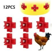 HOTBEST 12PCS Poultry Drinker Nipple Feeder Chicken Bird Hen Auto Water Drinking Cup Horizontal Chicken Nipples Waterer Automatic Poultry Nipples