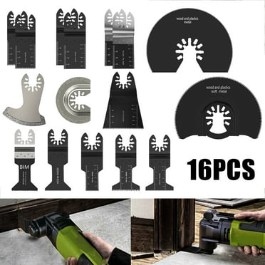 HOTBEST 16 PCS Oscillating Saw Blades, for Wood Metal Plastics, Oscillating Tool Blades Fit Multimaster Milwaukee Rockwell Ryobi Porter
