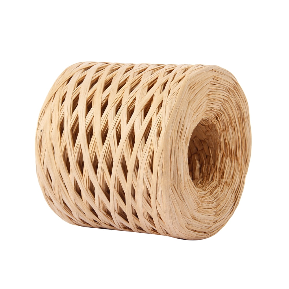 HOTBEST 1Roll of Raffia Paper Craft Ribbon Packing Paper Twine for Handcrafting and gift packing