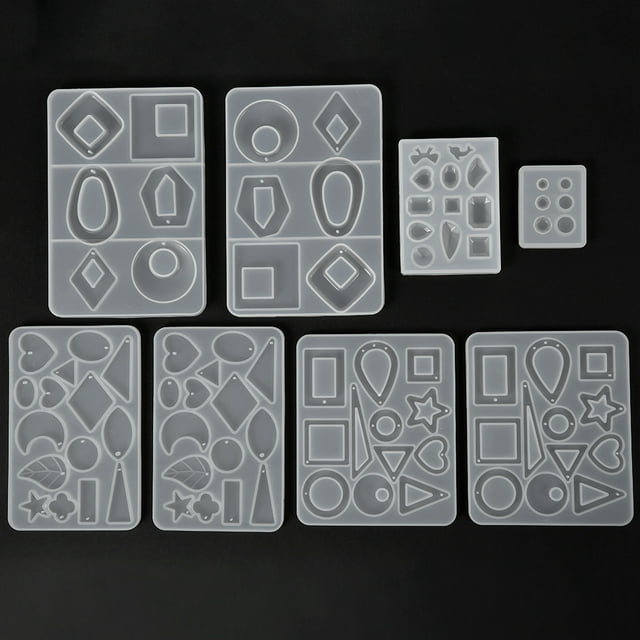 HOTBEST 213Pcs DIY Silicone Earring Pendant Mold Jewelry Resin Mould ...
