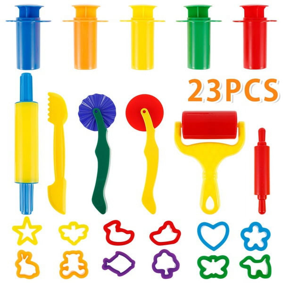 Hotbest 23pcs Play Tools Color Play Dough Model Tool Toys Creative 3D Plasticine Tools Playdough Set Kit Children's Gift Toy, Size: 23pcs/set