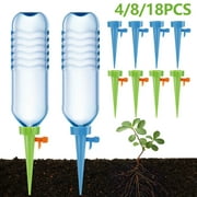 HOTBEST 4/8/18Pcs Potted Plant Automatic Watering Device Holiday Plant Watering System Automatic Watering Equipment With Control Valve Switch For Indoor And Outdoor Plant Watering Device
