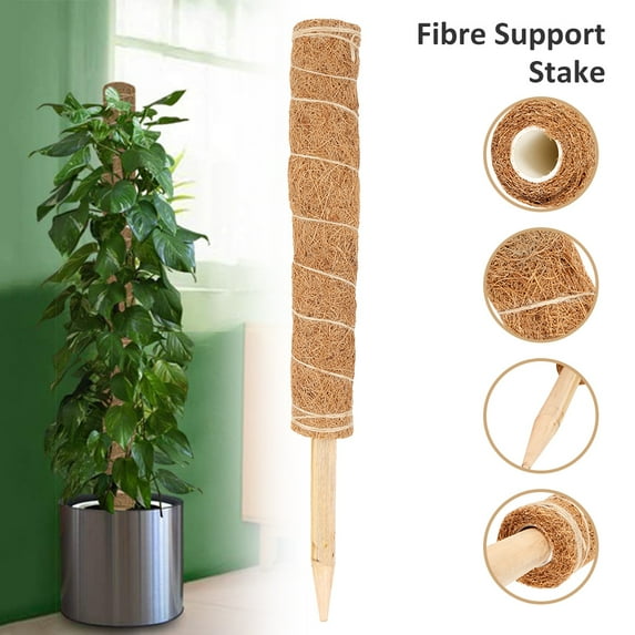 HOTBEST 45CM Coir Totem Pole Moss Stick Fibre Plant Climbing Plant Support Totem Pole For Plant Support Extension, Climbing Indoor Plants, Creepers