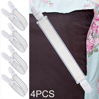 Toweter Bed Sheet Fasteners, 3 Way 6 Sides Adjustable Bed Sheet Straps  Suspenders Grippers Fasteners,Fitted Sheet Band Straps Grippers Mattress
