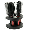 thumbnail image 1 of HOTBEST 5 PCS Hair Brush Comb Set Ladies Women Hair Care Massage with Mirror and Holder Cosmetics Hair Styling Tools Sets Adults & Kids, 1 of 6