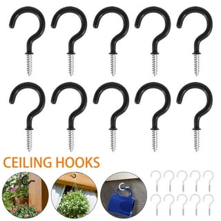 20pcs Heavy Duty Copper Plated Metal Screw-In Ceiling Hooks Cup Hooks  Hanger 