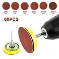 thumbnail image 1 of HOTBEST 60PCS 2 Inch Sander Disc Sanding Disk 100-2000 Grit Sandpaper with Abrasive Polish Pad Plate for Drill Grinder Rotary Tools, 1 of 9