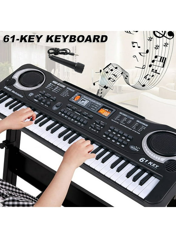 HOTBEST 61 Keys Digital Music Electronic Keyboard Electric Piano Organ & Microphone Set