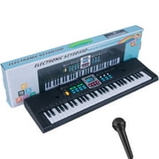 HOTBEST 61 Keys Music Electronic Keyboard Piano Organ & Microphone Set Digital Music Piano(NO Music Stand)