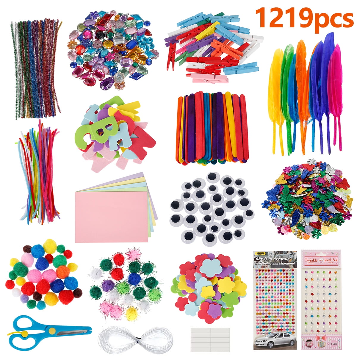 3000+ Pcs Arts and Crafts Supplies for Kids - Kids Craft kit for Boys &  Girls - The Ultimate Craft Box Set with 99 Activities Book for Ages 4-6,  6-8