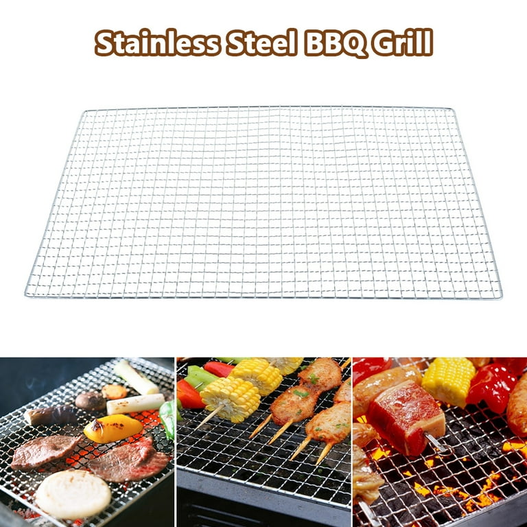 HOTBEST BBQ Grill Stainless Steel Net 30 45CM Barbecue Grill Grates Replacement Grill Grids Mesh Wire Net Wire Rack Cooking Replacement Net for