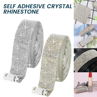 COHEALI 12 Rolls Adhesive Rhinestones Crafts Diamond Wrap Crystal  Rhinestone Ribbon Rhinestone Strips Self- Adhesive Crystal Ribbon Self  Adhesive