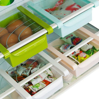 GMMGLT Small Fridge Drawer Organizer,2PCS Drawer Refrigerator Storage Box, Fridge Shelf Holder Storage Box, Size: Large, S 2pcs