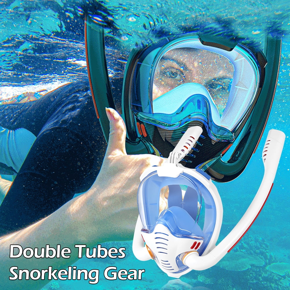 HOTBEST Full Face Snorkel Mask, Youth Full Face Snorkel Mask, Safe