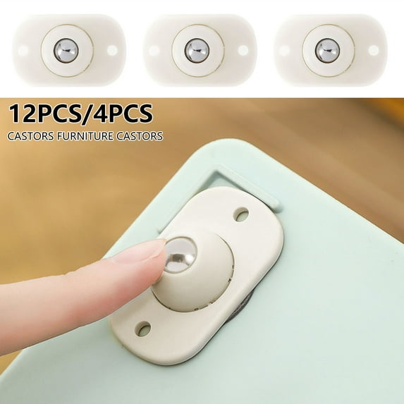 HOTBEST Furniture Casters Bearing Furniture Ball Roller, Self-Adhesive 360 Degree Rotating Roller Castors