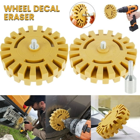 HOTBEST Heavy Duty Rubber Eraser Wheel 4” Inch Pad , Adhesive Remover, Vinyl Decal, Graphics Removal Tool