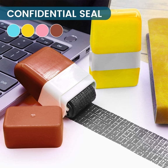 HOTBEST Identity Protection Roller Stamp Confidential Roller Stamp Anti Theft Privacy & Security Stamp Portable Self-Inking Identity Theft Protection Roller Stamp