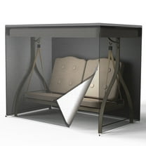 HOTBEST Outdoor Swing Cover Patio Swing Cover 2 Triple Seat Waterproof 210D Oxford Cloth Hammock Cover Waterproof and Dust-proof Garden Swing Cover for Outdoor Furniture63 x 49 x 67 inch