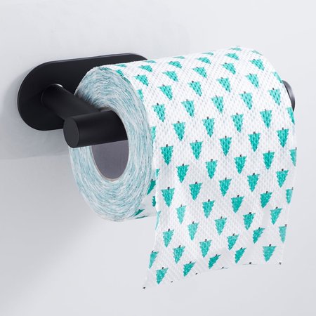 HOTBEST Toilet Roll Paper Holder Towel Ring Rail Self Adhesive Stainless Steel Support